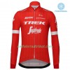 Radbekleidung Radtrikot Langarm + Lang Trägerhose 2018 Trek-Segafredo Winter Thermal Fleece N001